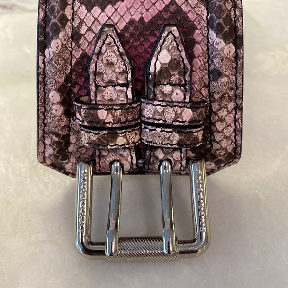 NWOT Burberry Prorsum Leather “Runway” Snakeskin Belt Size 28/70 Height 2.5 in - Picture 3 of 7